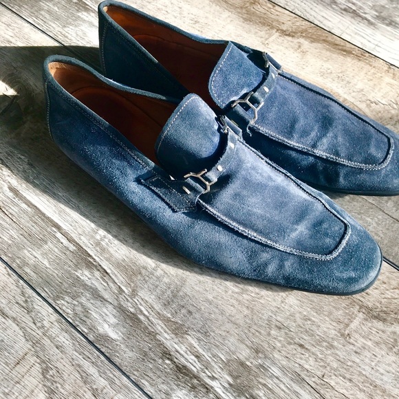 magnanni blue loafers